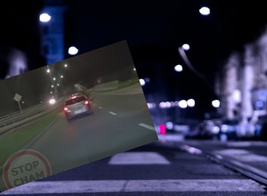 Ogromny jeleń wpadł na samochód w Lublinie. Nagranie obiegło internet