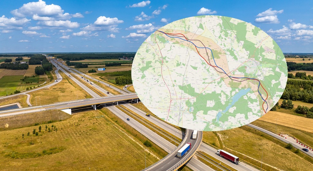Droga ekspresowa pomiędzy węzłami Łódź Południe i Kozenin