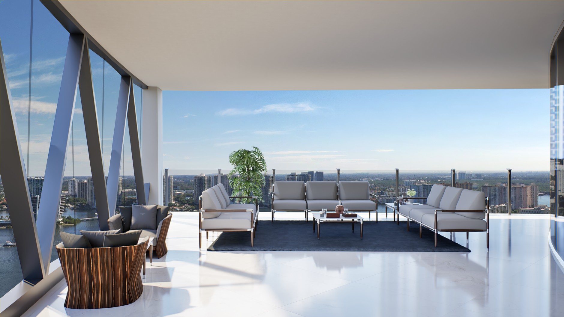 Apartamenty Bentley Residences w Miami z windą samochodową