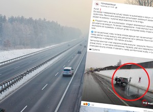 Zatrzymali się na pasie awaryjnym autostrady. Powodem nie była jednak awaria