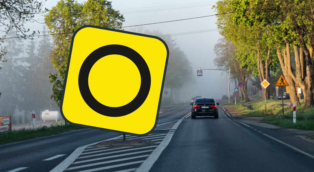 Tajemniczy znak na europejskich drogach. Co oznacza kwadrat z czarnym kółkiem?