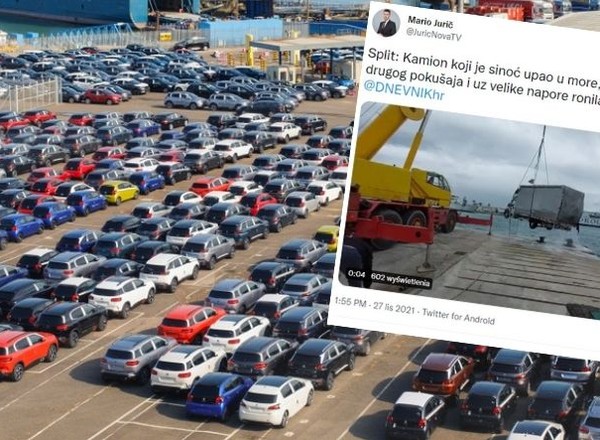 Poszedł po bilet, a gdy wrócił, jego samochód był już na dnie. Pech polskiego kierowcy w Chorwacji