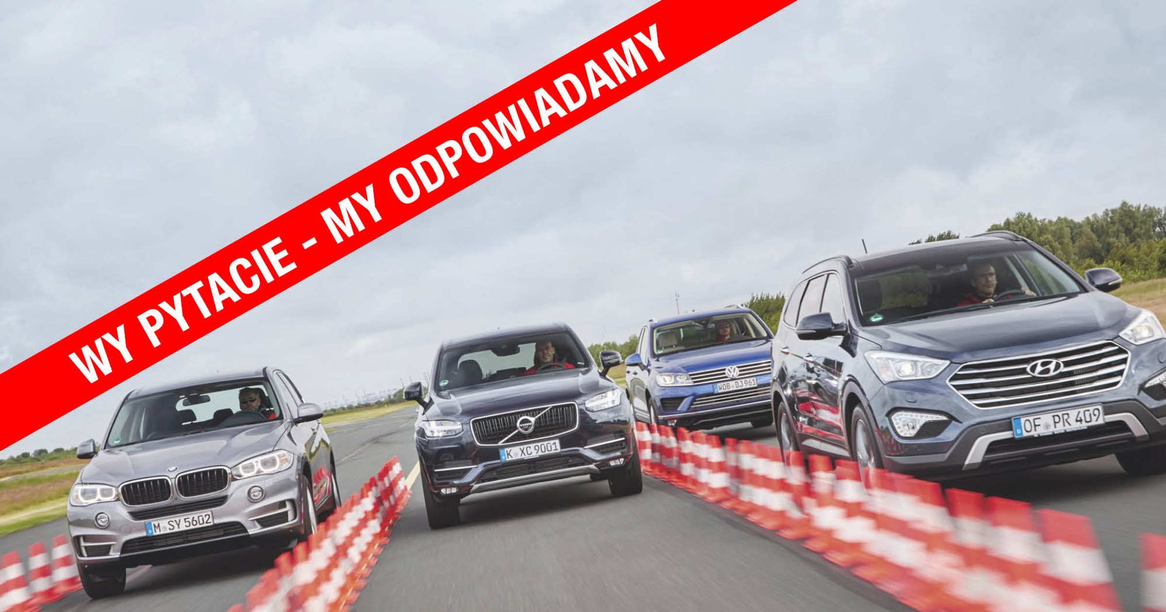 Porównanie: BMW X5 xDrive 25d, Hyundai Santa Fe 2.2 CRDI, Volkswagen Touareg 3.0 TDI V6, Volvo XC90 D5 AWD
