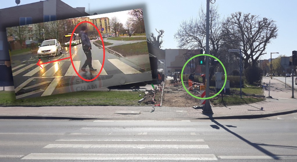 Kierowcy takiego występu się nie spodziewali (Screen: YouTube/StopCham)