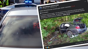 Groźny wypadek policjantów z grupy Speed. BMW zderzyło się z ciężarówką