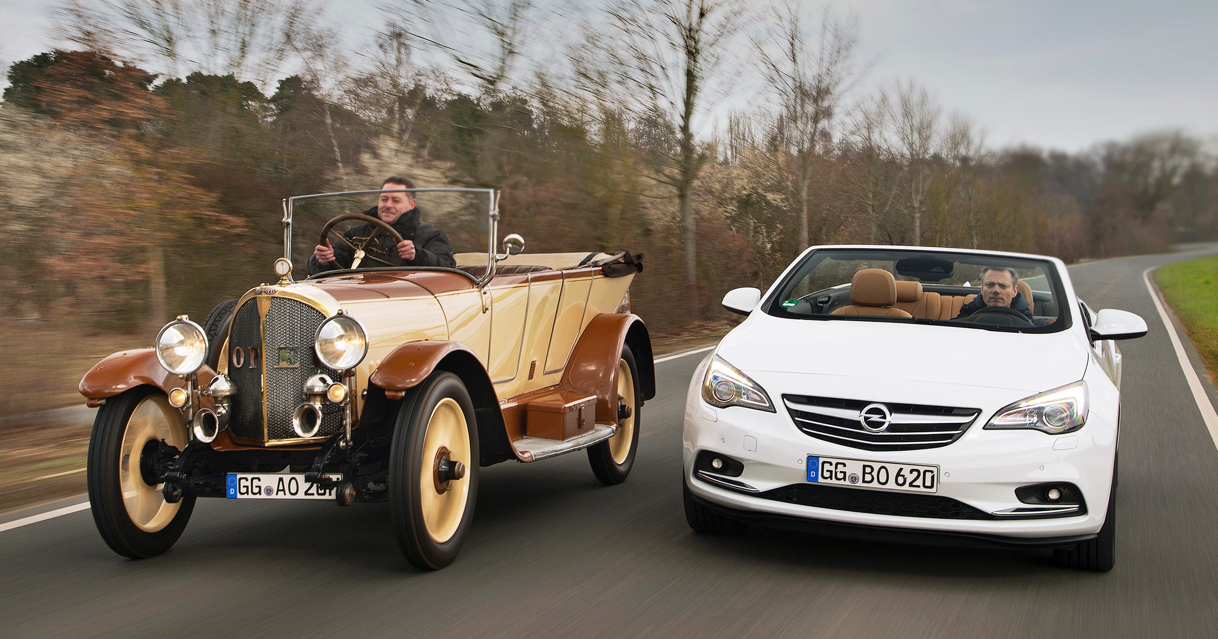 Opel 8/25 KM z 1920 roku i Opel Cascada