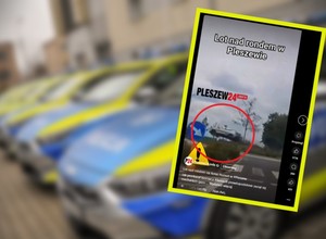 Kierowca Renault wzbił się do lotu nad rondem w Pleszewie. Nikomu nic się nie stało