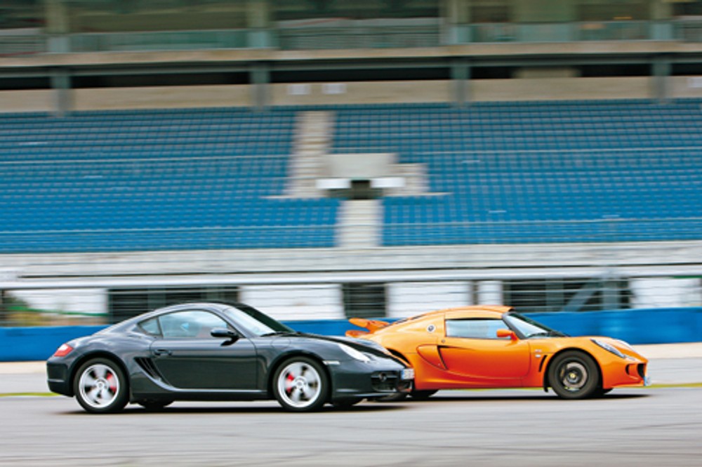 Porsche Cayman S kontra Lotus Exige S Performance czyli Siłownia kontra fitness