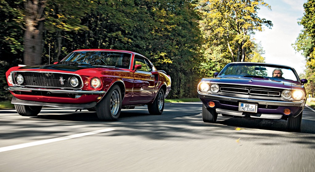 Ford Mustang Mach 1 kontra Dodge Challenger R/T Convertible - klasyki z Ameryki