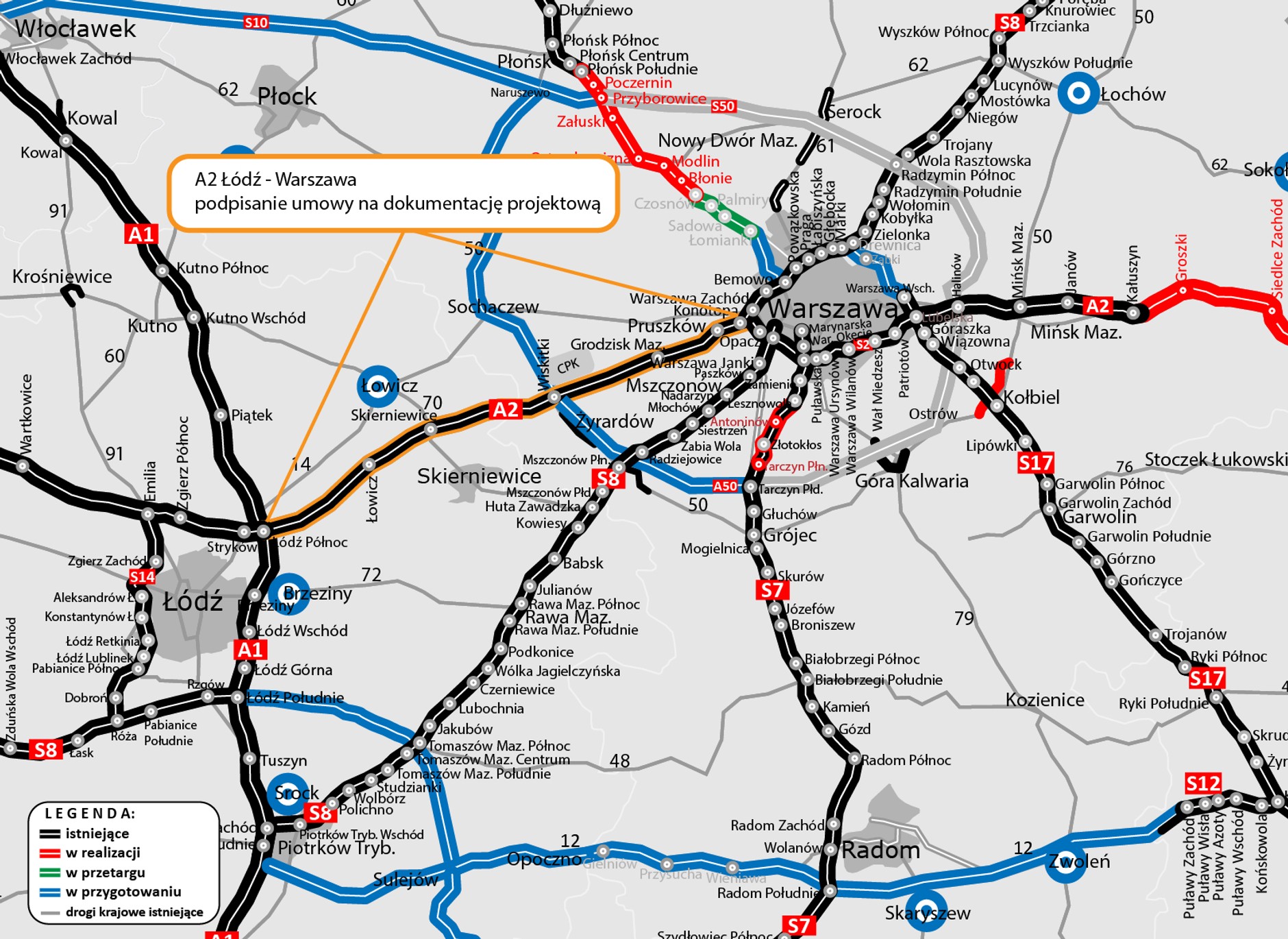 Autostrada A2 Łódź — Warszawa