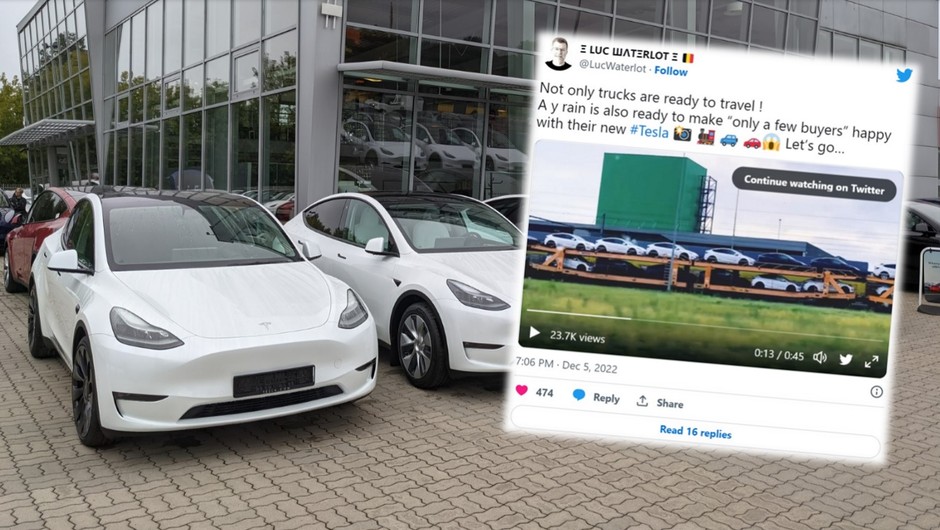 Liczba Tesli w pociągu zaskoczyła nagrywającego