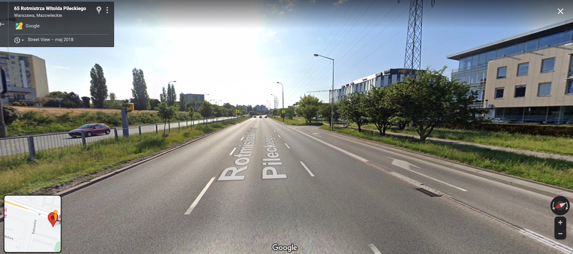 Warszawa, fotoradar przy PIleckiego