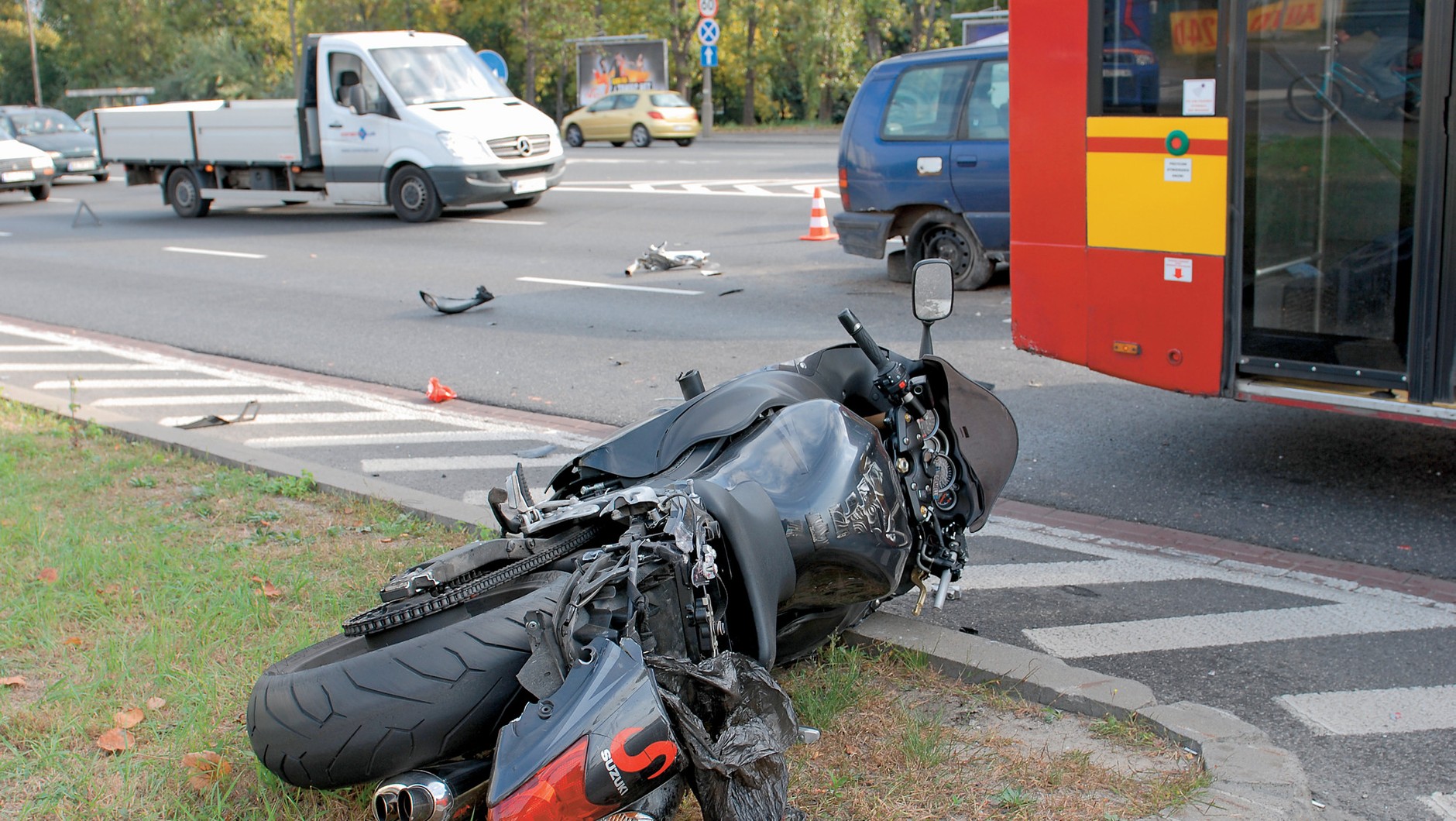 Wypadek na motocyklu