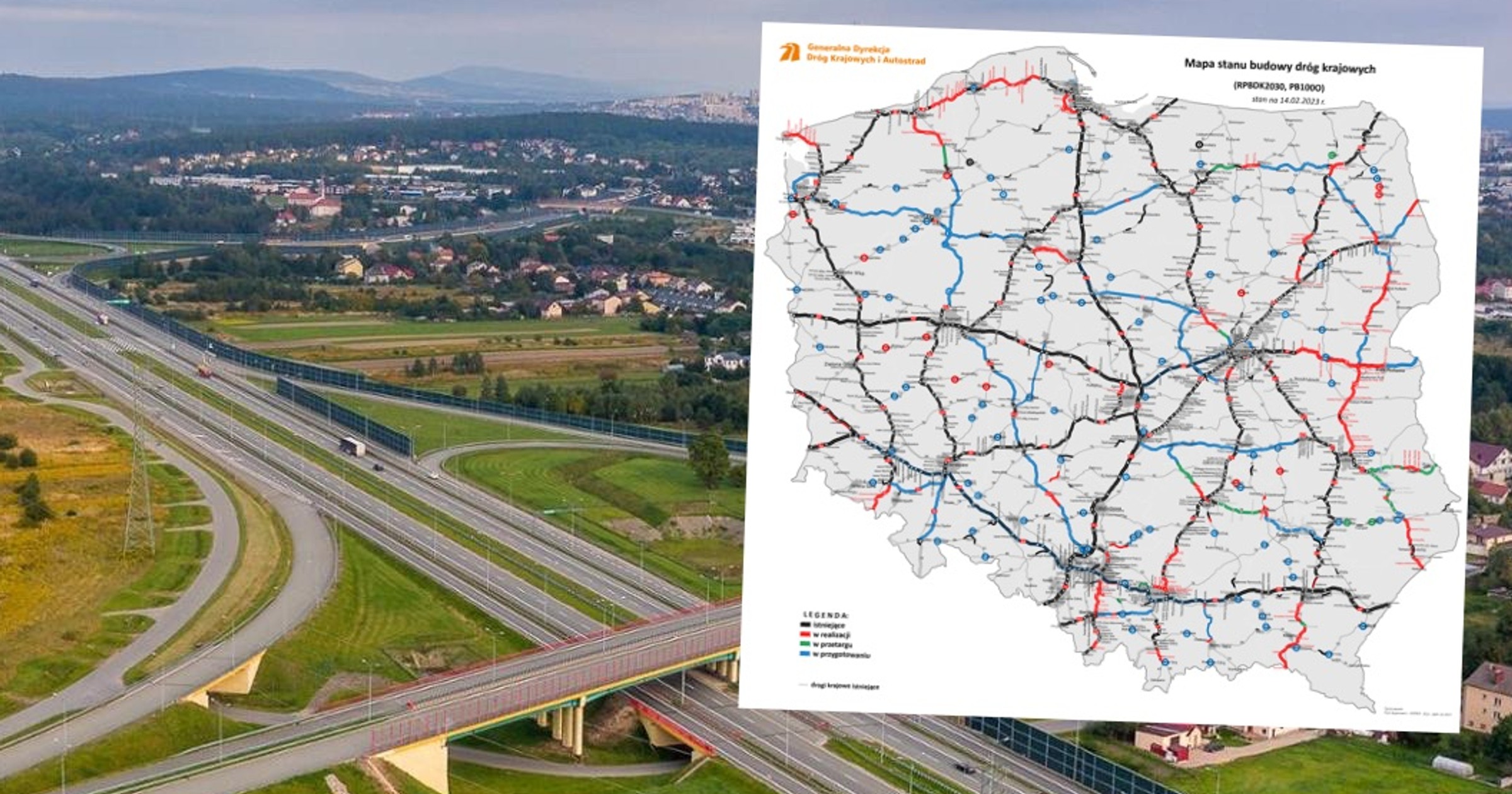 Generalna Dyrekcja Dróg Krajowych i Autostrad (GDDKiA) podsumowuje aktualny stan budowy dróg w Polsce
