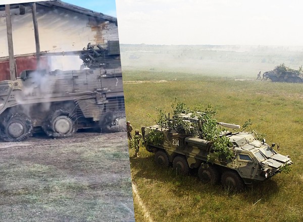 Ukraiński BTR-4 Bucefał wjechał na minę i pojechał. "Małe naprawy i wróci na polowanie" [WIDEO]