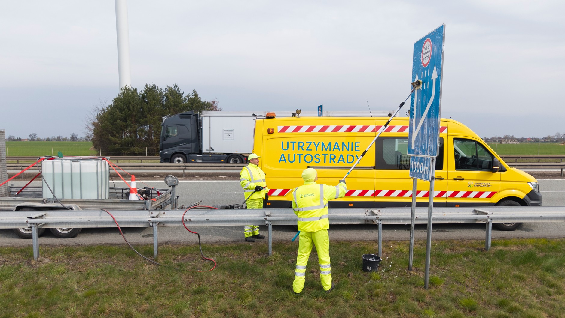 Prace utrzymaniowe na autostradzie A2