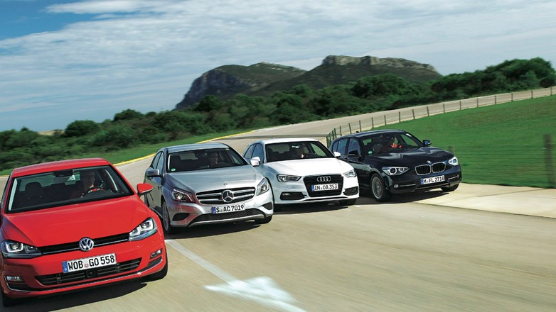 Volkswagen Golf kontra Audi A3, BMW serii 1 i Mercedes klasy A: pojedynek w pierwszej lidze