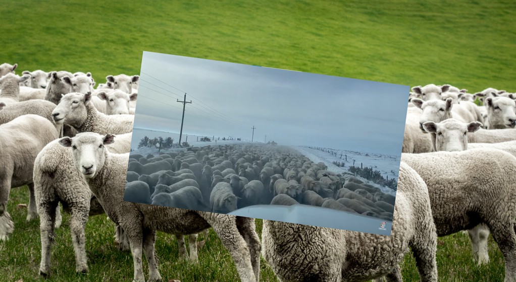 Morze owiec na drodze