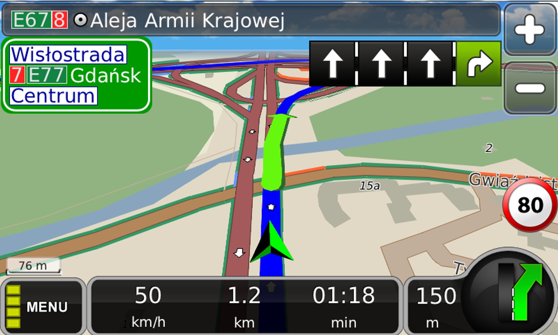 MapaMap 7.6 będzie wyświetlać tablice drogowe na autostradach,