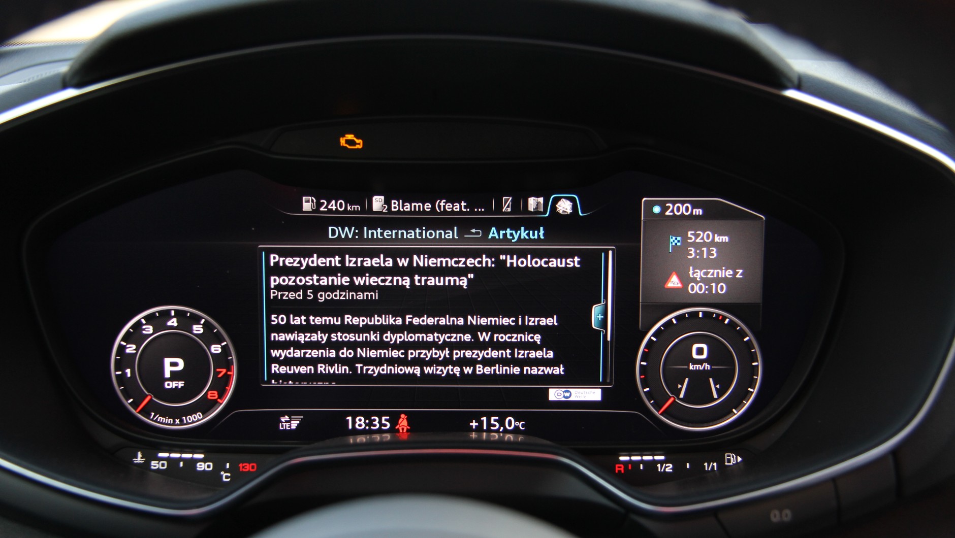 Serwis wiadomosści - Audi connect