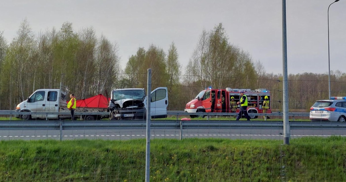 Wypadek na A2 pod Warszawą