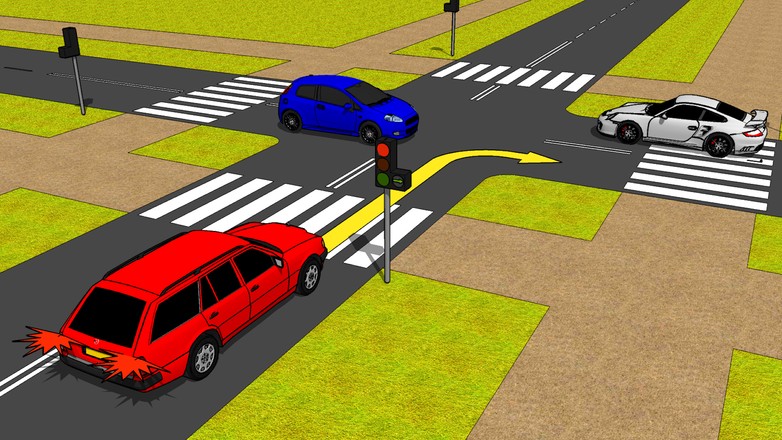 Skrzyżowanie z sygnalizatorem S-2