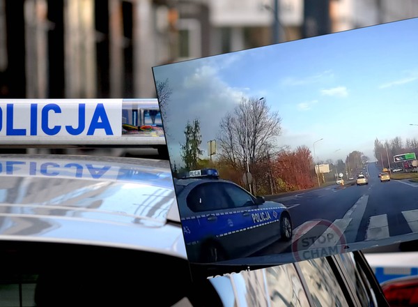 Przyłapał policję na poważnym wykroczeniu. Taryfikator przewiduje za to wysoki mandat [WIDEO]