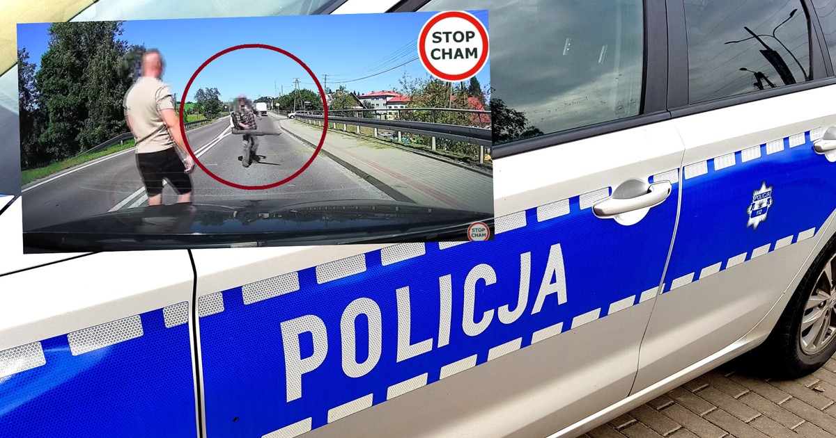 Nagrali "walkę z grawitacją" na drodze (fot. screen: YouTube/STOPCHAM)