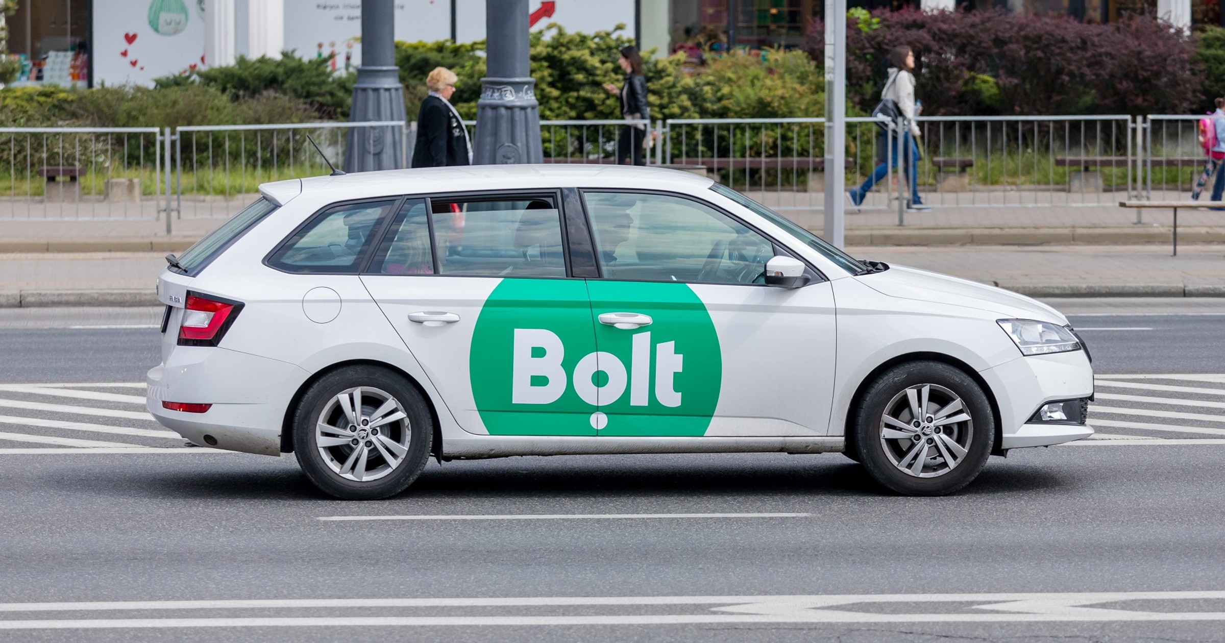 Taksówka firmy Bolt w Warszawie