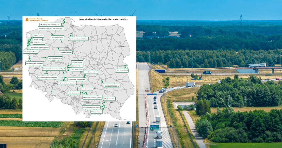  GDDKiA wysłała nam listę nowych dróg na 2025 r. Na niej A2, S7 i S1. W sumie 400 km Mapy