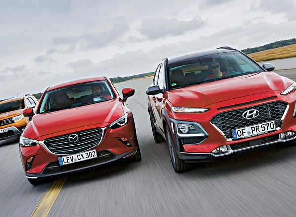 Dacia Duster kontra Mazda CX-3 i Hyundai Kona - czy tani SUV pokona drogich konkurentów?