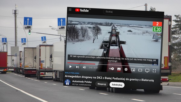DK2 przed granicą z Białorusią. Pojazdy przez kilka godzin nie ruszają się nawet o centymetr [WIDEO]