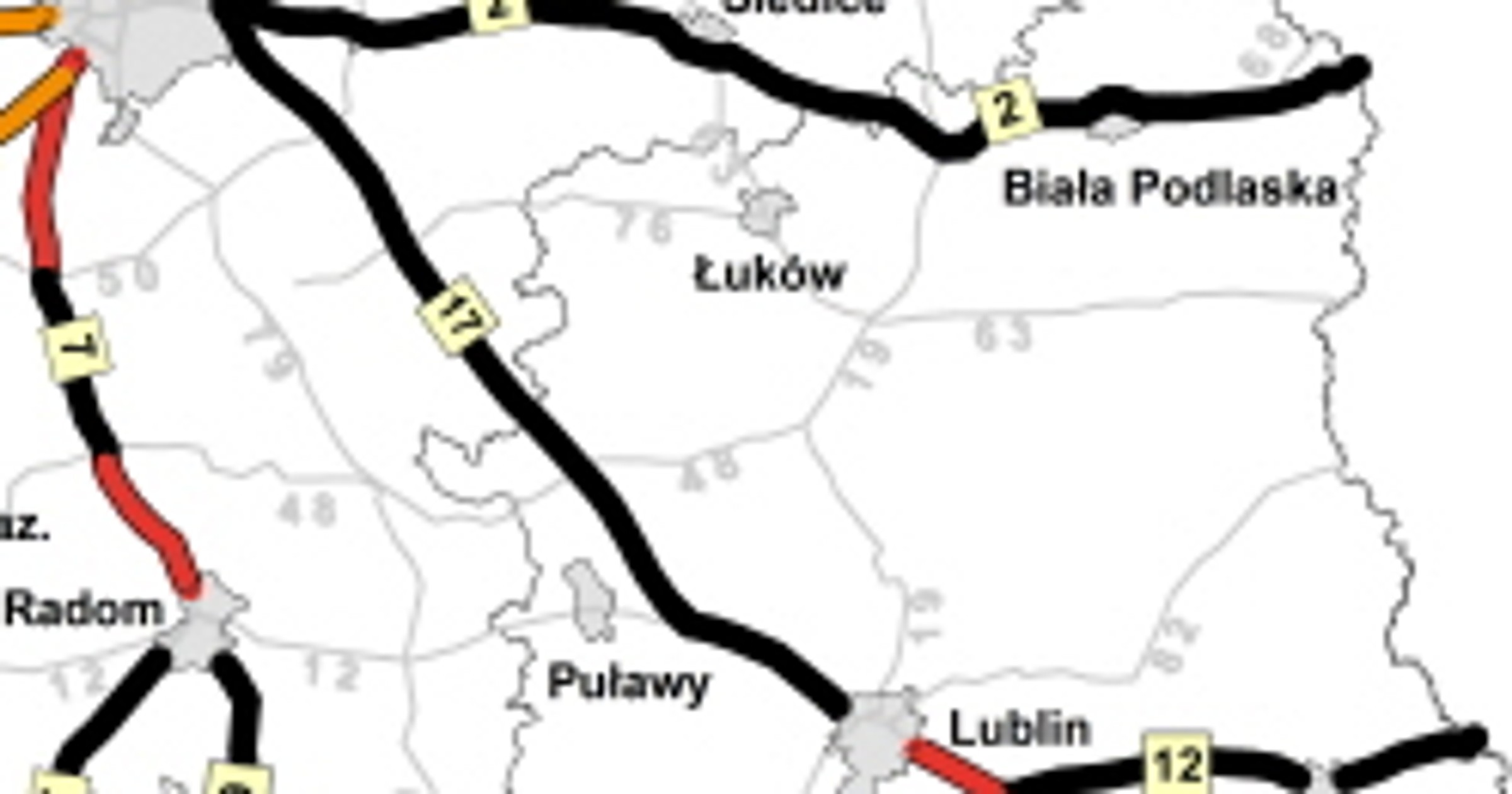 Europejski Program Oceny Ryzyka na Drogach EuroRAP - Polska mapa BRD