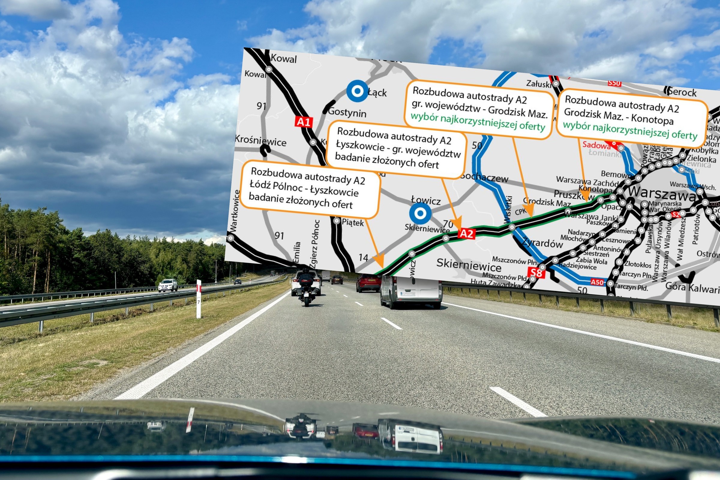 Trzeci pas na autostradzie A2 coraz bliżej. GDDKiA wybrała część wykonawców