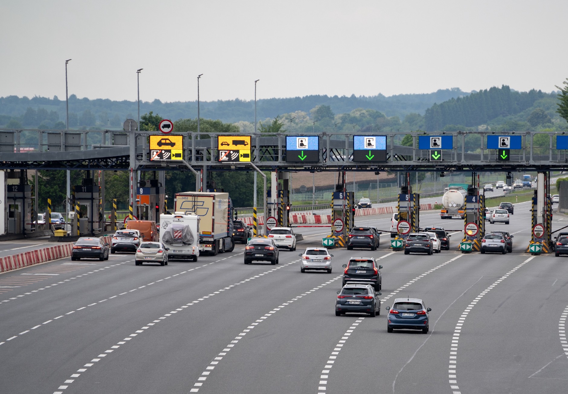 Bramki w Balicach na autostradzie A4