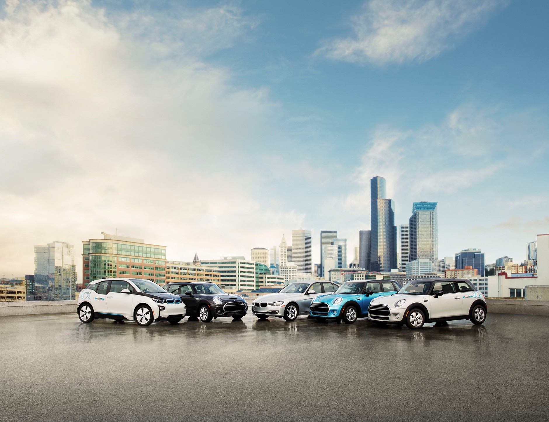 Samochody oferowane w ramach programu carsharingu BMW ReachNow