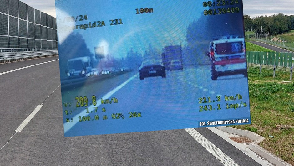 Przekroczenie prędkości na drodze ekspresowej