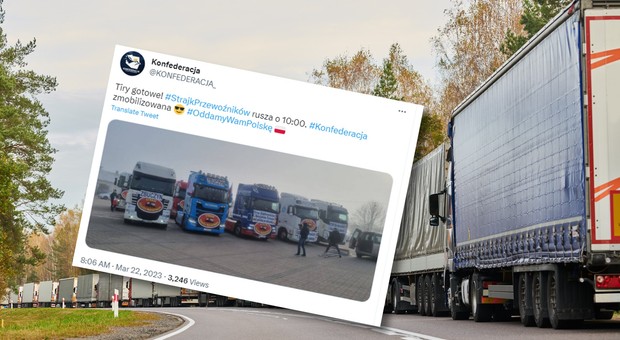 Protest przewoźników. 10-kilometrowy zator na trasie S8 [WIDEO]
