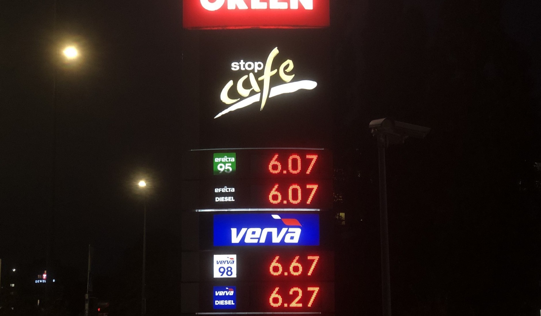 Ceny na stacjach Orlen – Warszawa, 19 października