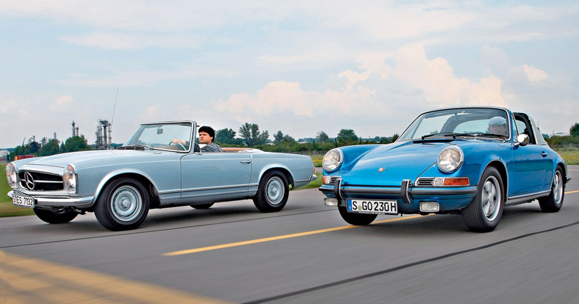 Wiatr przeciw burzy - Mercedes 280 SL kontra Porsche 911 S 2.2 Targa