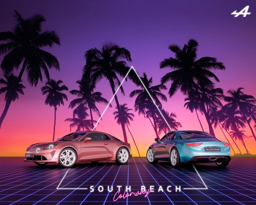 Alpine A110 South Beach Colorway