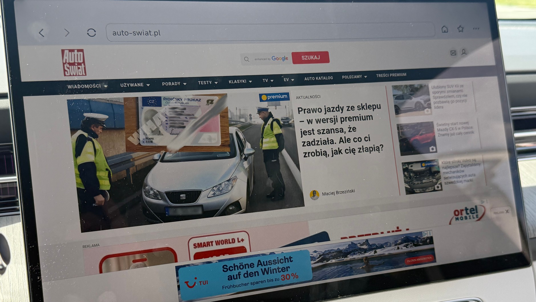 Nowy Xpeng G6 ma na wyposażeniu przeglądarkę internetową