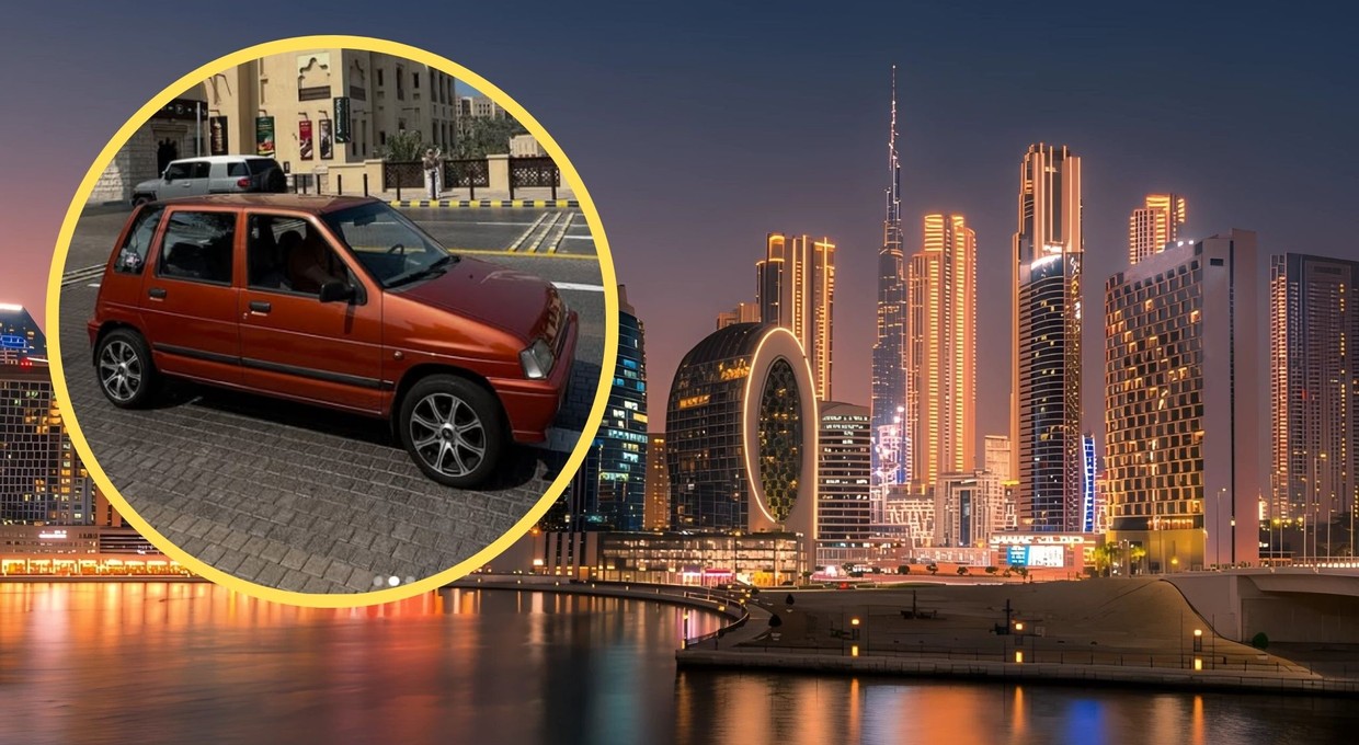 Polacy udali się w niezwykłą podróż. Ich pomarańczowe Tico zrobiło furorę w Dubaju