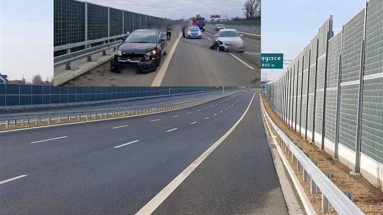 Kolizja na Północnej Obwodnicy Krakowa