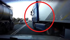 Skandaliczne zachowanie kierowcy tira. Nie skończyło się tylko na mandacie [WIDEO]