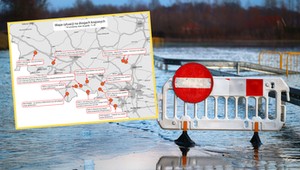 Powódź zablokowała drogi na południu Polski. Na tych odcinkach są utrudnienia [MAPA]