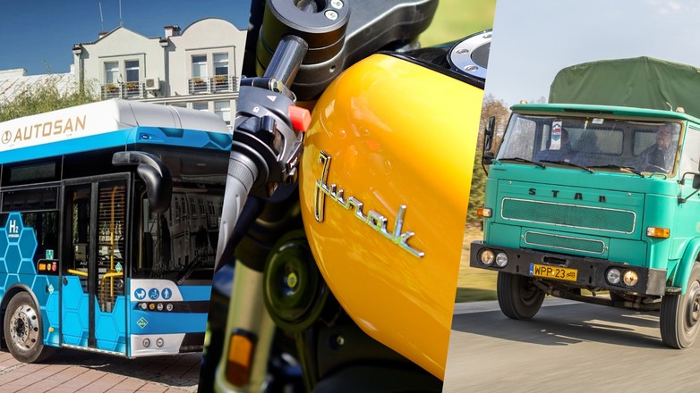 Autosan Sancity 12LFH, Junak M15 i Star 200 (od lewej)