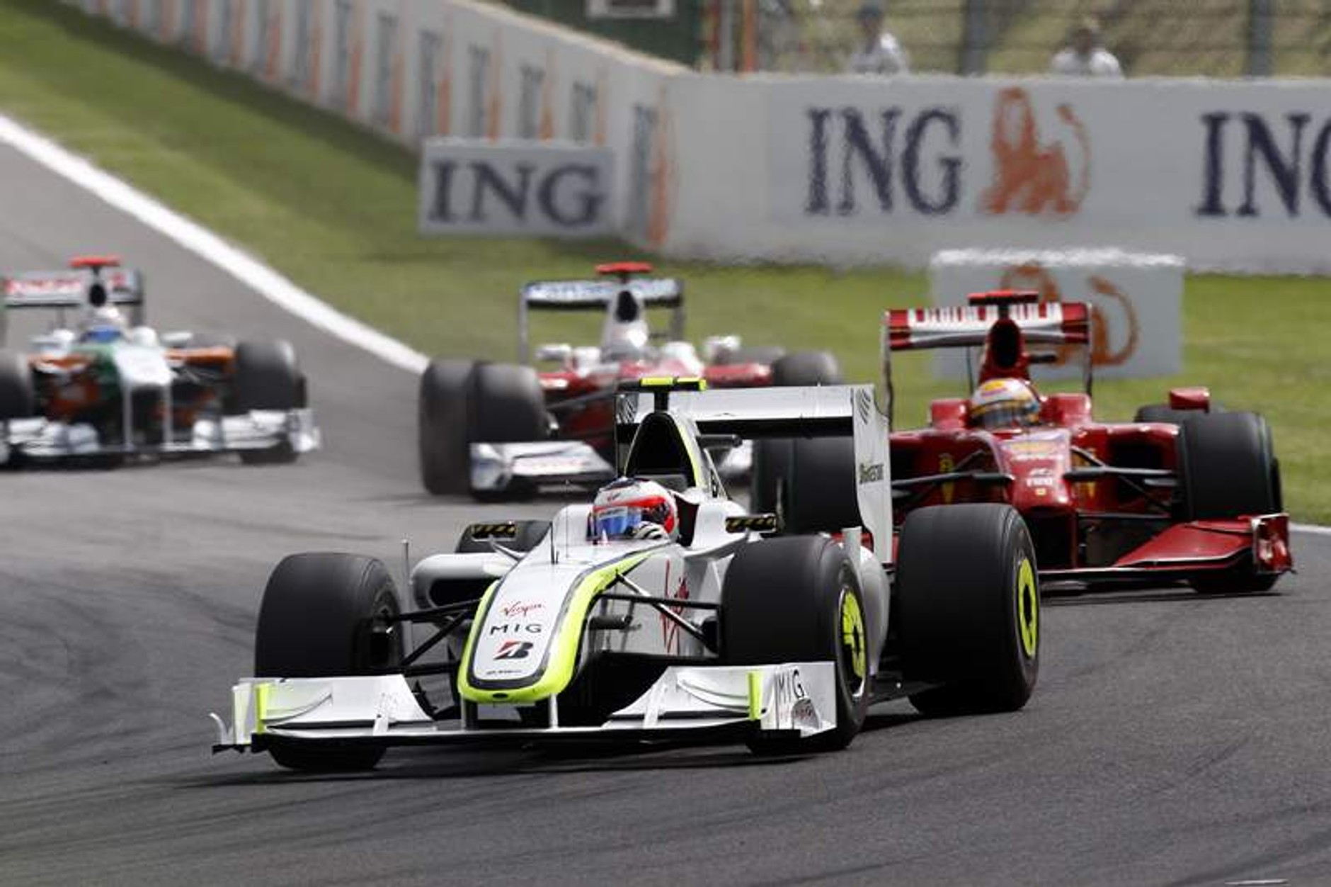 Grand Prix Belgii 2009: dwie gwiazdy wyścigu - Raikkonen i Fisichella (fotogaleria)