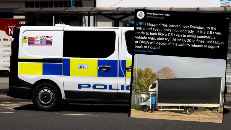 W Wielkiej Brytanii niektórzy polscy przewoźnicy próbują obchodzić przepisy, wykorzystując do transportu towarów auta o DMC 3,5 tony