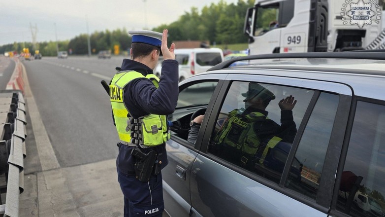 Kontrola trzeźwości na autostradzie A4